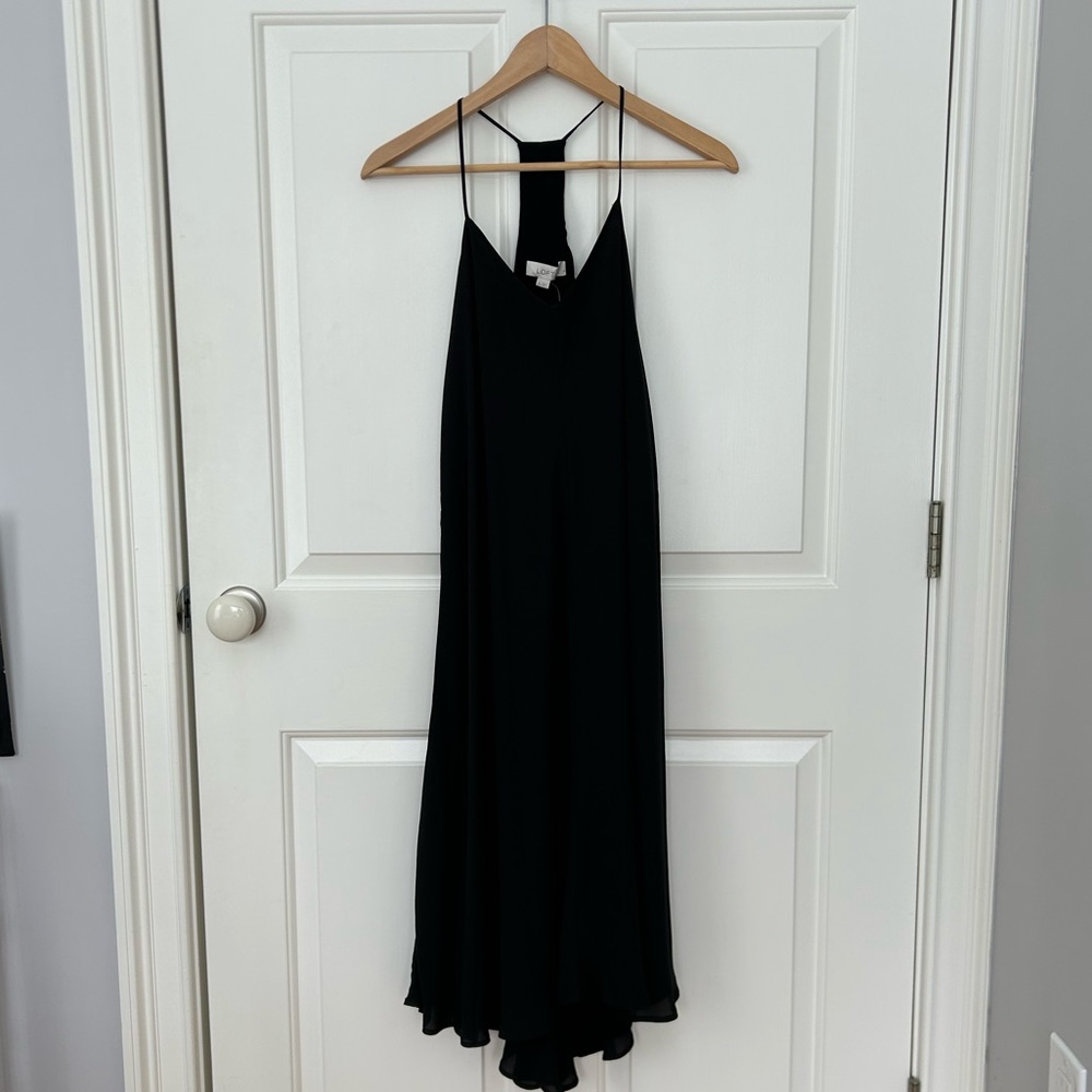 Loft Black Racer Back Dress
